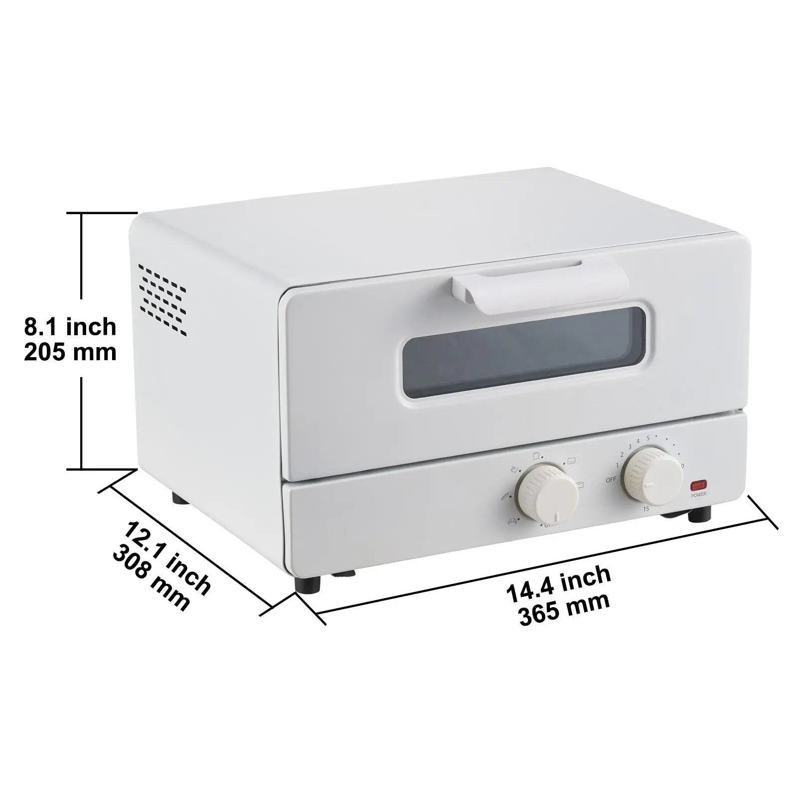 SKYSHALO 1300W 7-Mode 12L Steam Oven Toaster Oven 5-in-1 Countertop Convection Oven Hand C Mart