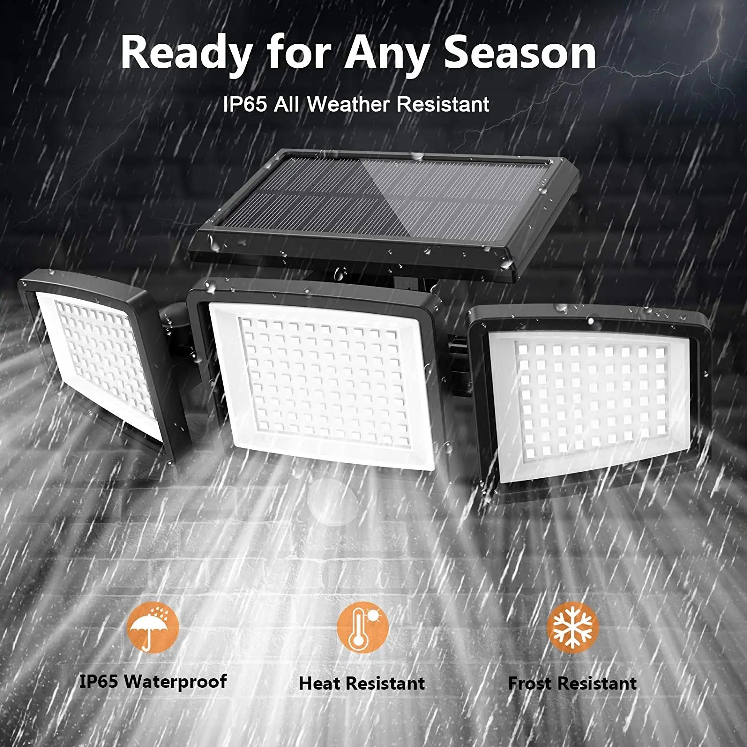 SZRSTH Solar Lights Outdoor - 210 LED 2500LM Waterproof Motion Sensor Security Lights with Wireless Remote Flood Lights for Patio Garage Yard Entryways Hand C Mart