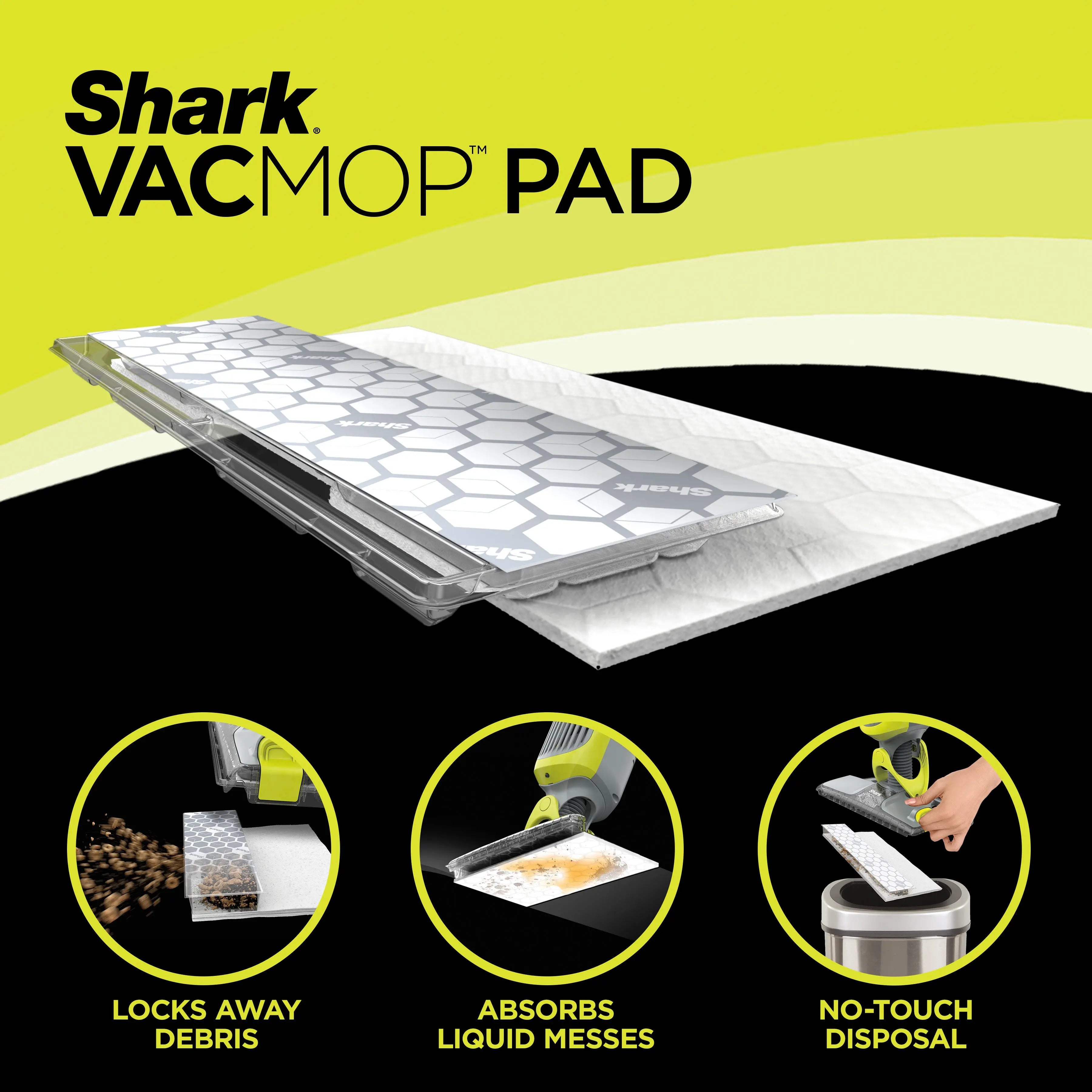 Shark VM200 VACMOP Cordless Hard Floor Vacuum Mop with Disposable Pad-12oz vacmop Multi-Surface Cleaner not Included, Grey/Green (Renewed) Hand C Mart