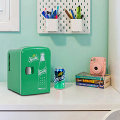 Sprite 6 Can Mini Fridge Portable 4L Mini Cooler Travel Compact Refrigerator Hand C Mart