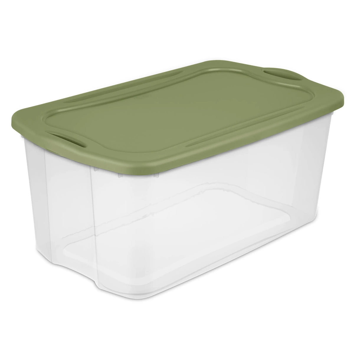 Sterilite 120 Qt. EZ Carry Plastic, Adult, Clear/Sage Legume Hand C Mart