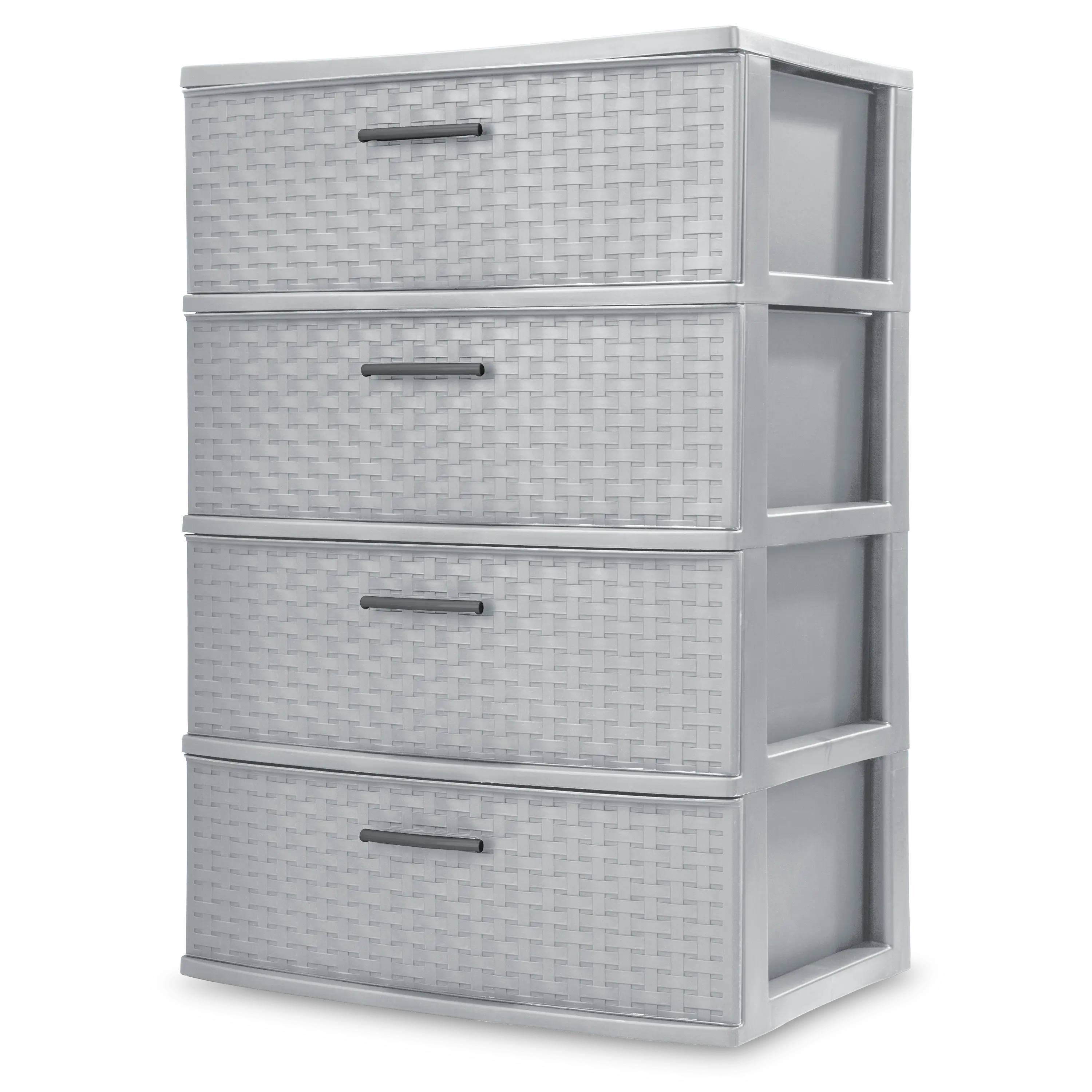 Sterilite 4 Drawer Wide Weave Tower Cement Hand C Mart