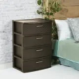 Sterilite 4 Drawer Wide Weave Tower Espresso Hand C Mart