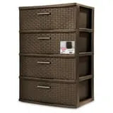 Sterilite 4 Drawer Wide Weave Tower Espresso Hand C Mart