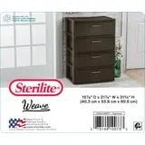 Sterilite 4 Drawer Wide Weave Tower Espresso Hand C Mart