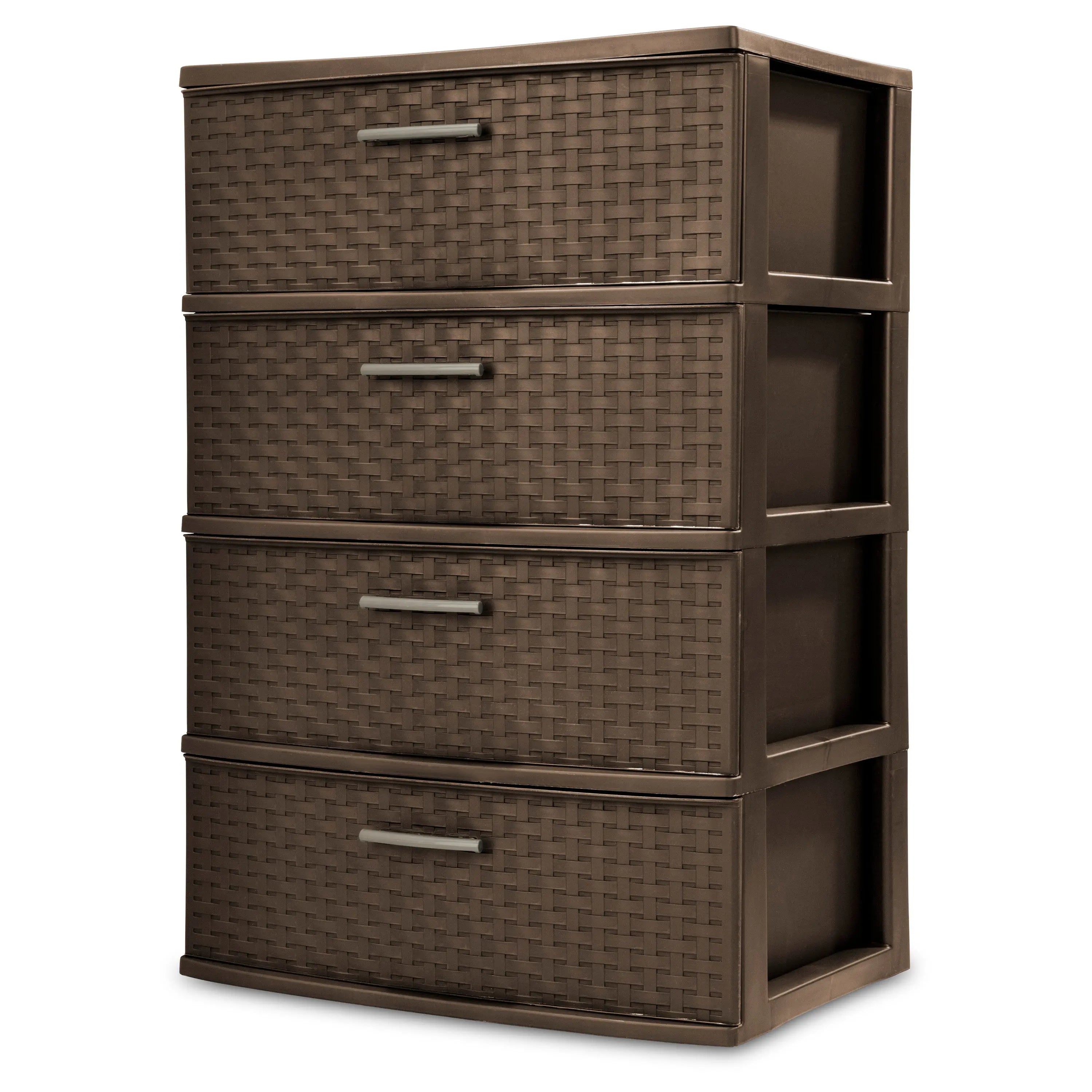 Sterilite 4 Drawer Wide Weave Tower Espresso Hand C Mart