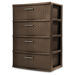 Sterilite 4 Drawer Wide Weave Tower Espresso Hand C Mart