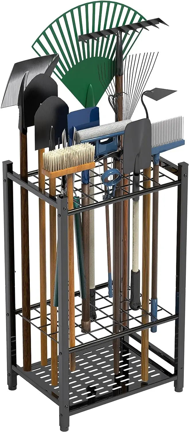 Sttoraboks Garden Tool Organizer, Yard Tool Tower Rack for Garage Organization and Storage Hand C Mart