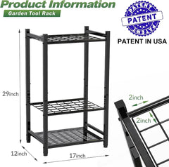 Sttoraboks Garden Tool Organizer, Yard Tool Tower Rack for Garage Organization and Storage Hand C Mart