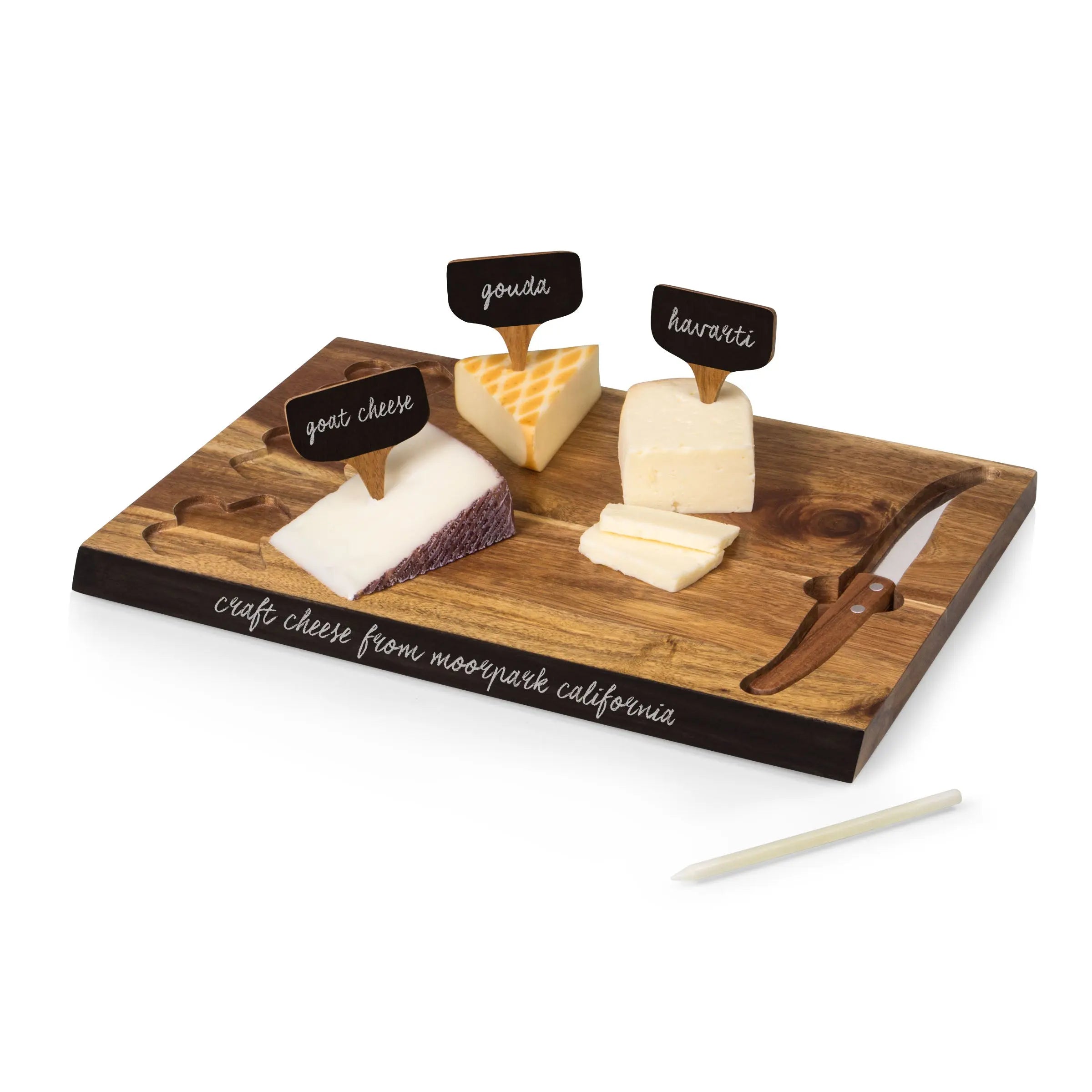 TOSCANA Delio Acacia Cheese Cutting Board & Tools Set Hand C Mart