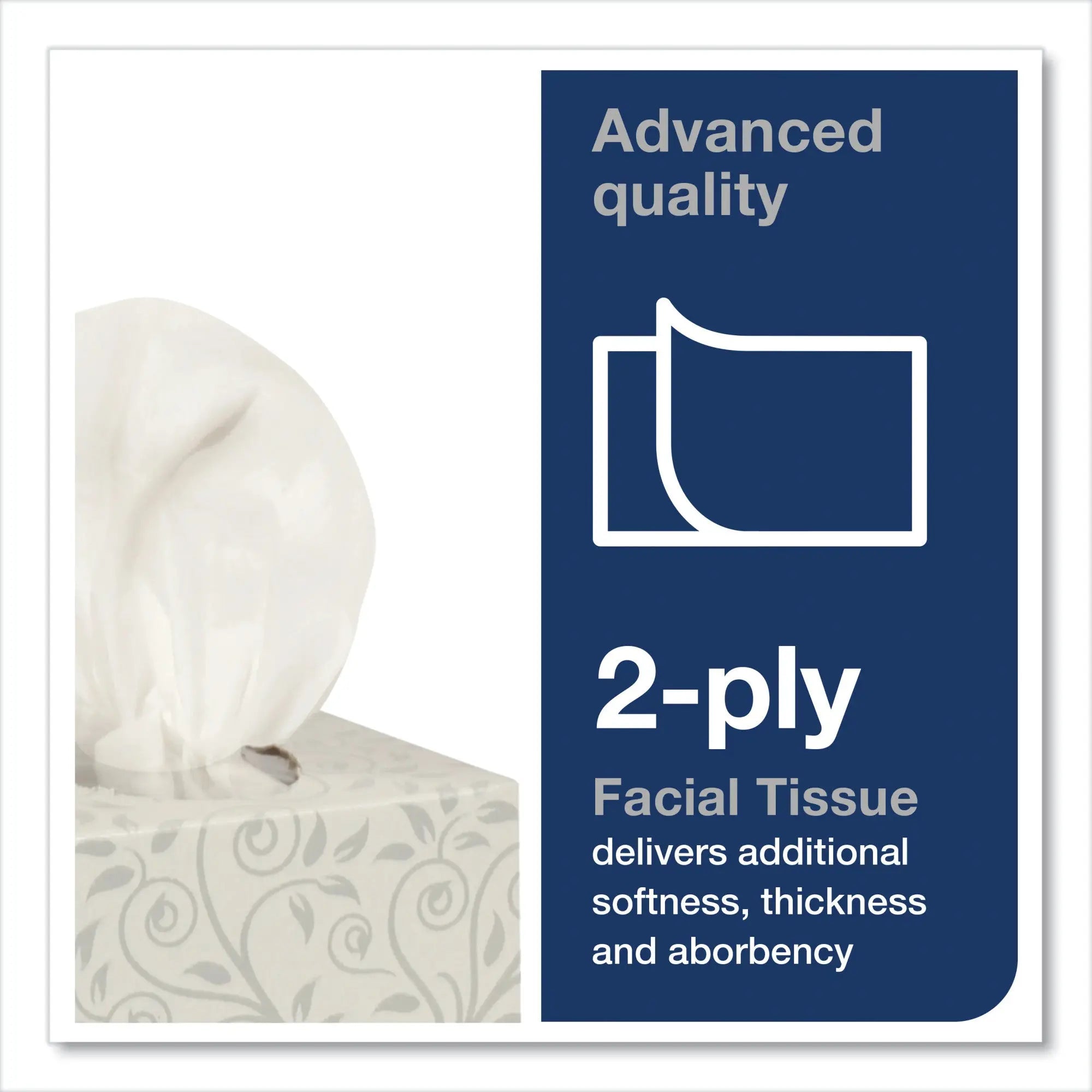 Tork Soft Facial Tissue Cube Box White, Advanced, 2-Ply, 36 x 94 Sheets, TF6830 Hand C Mart