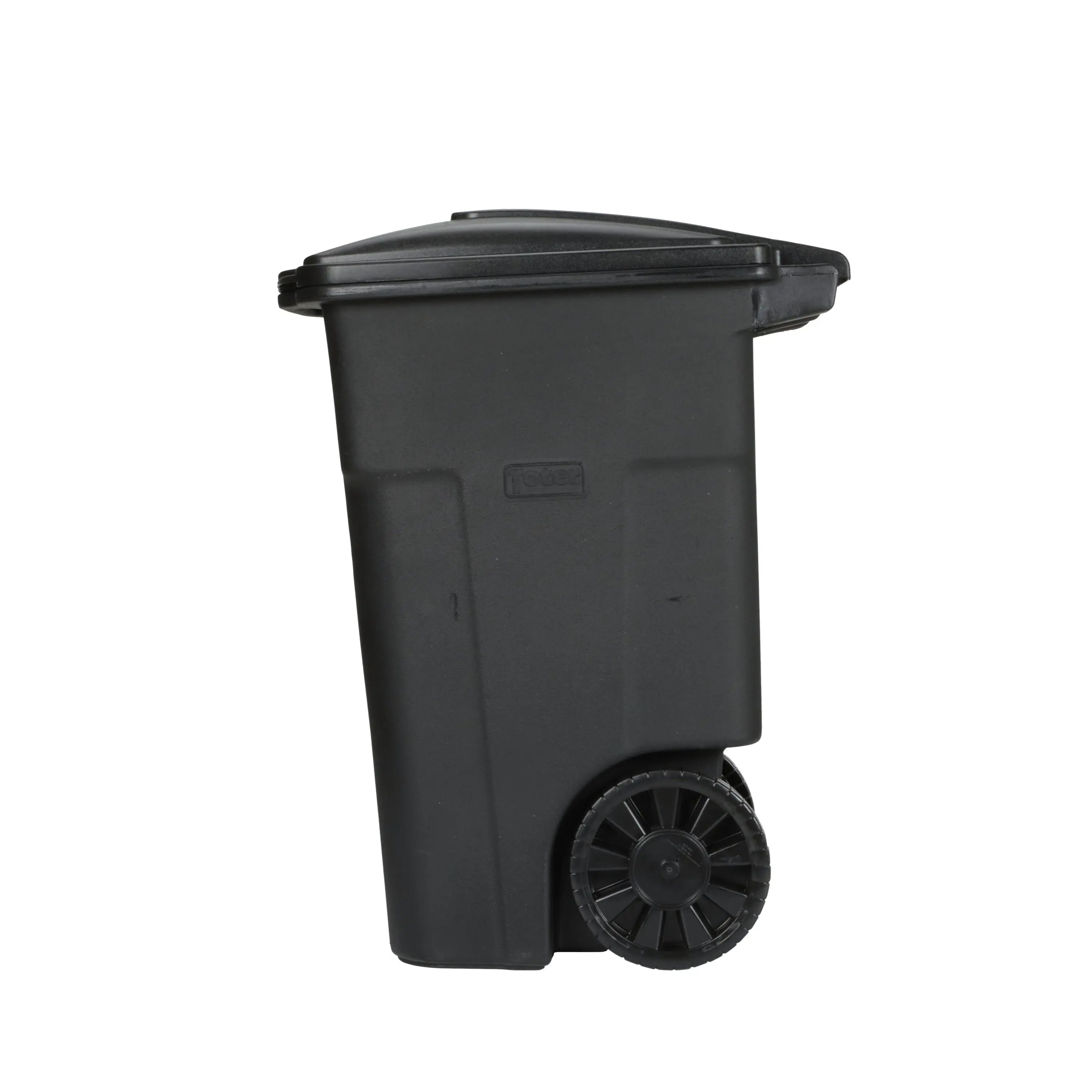 Toter 48-gallon black garbage can with wheels and lid Hand C Mart