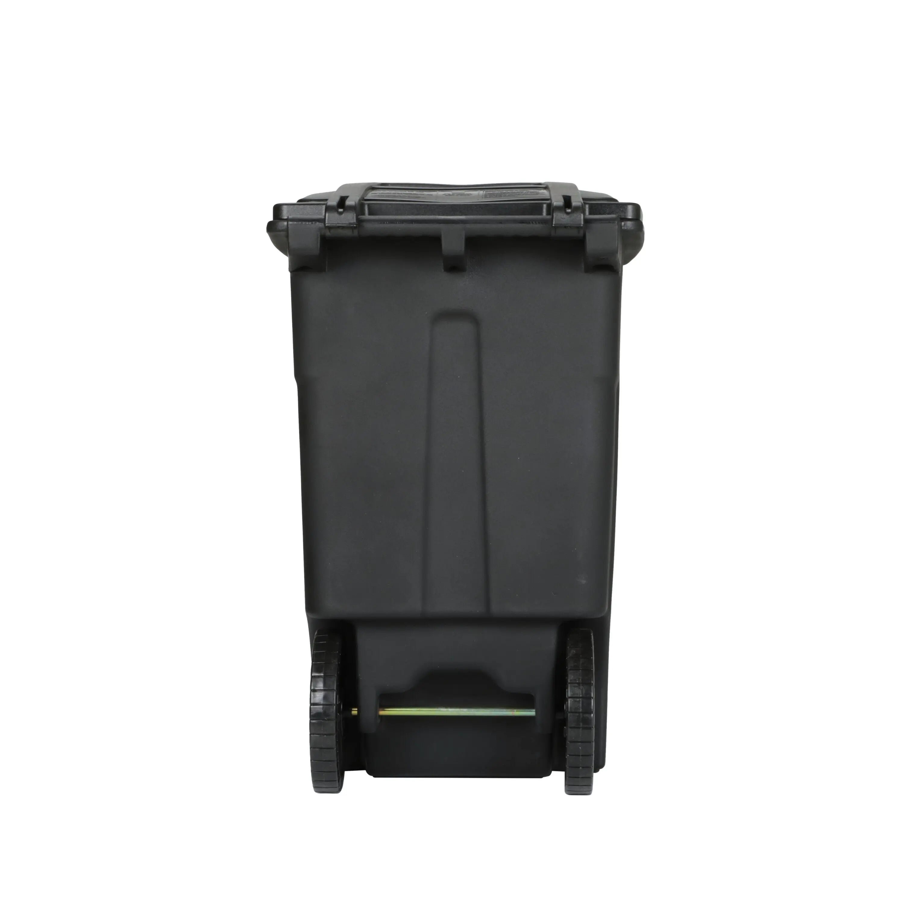 Toter 48-gallon black garbage can with wheels and lid Hand C Mart