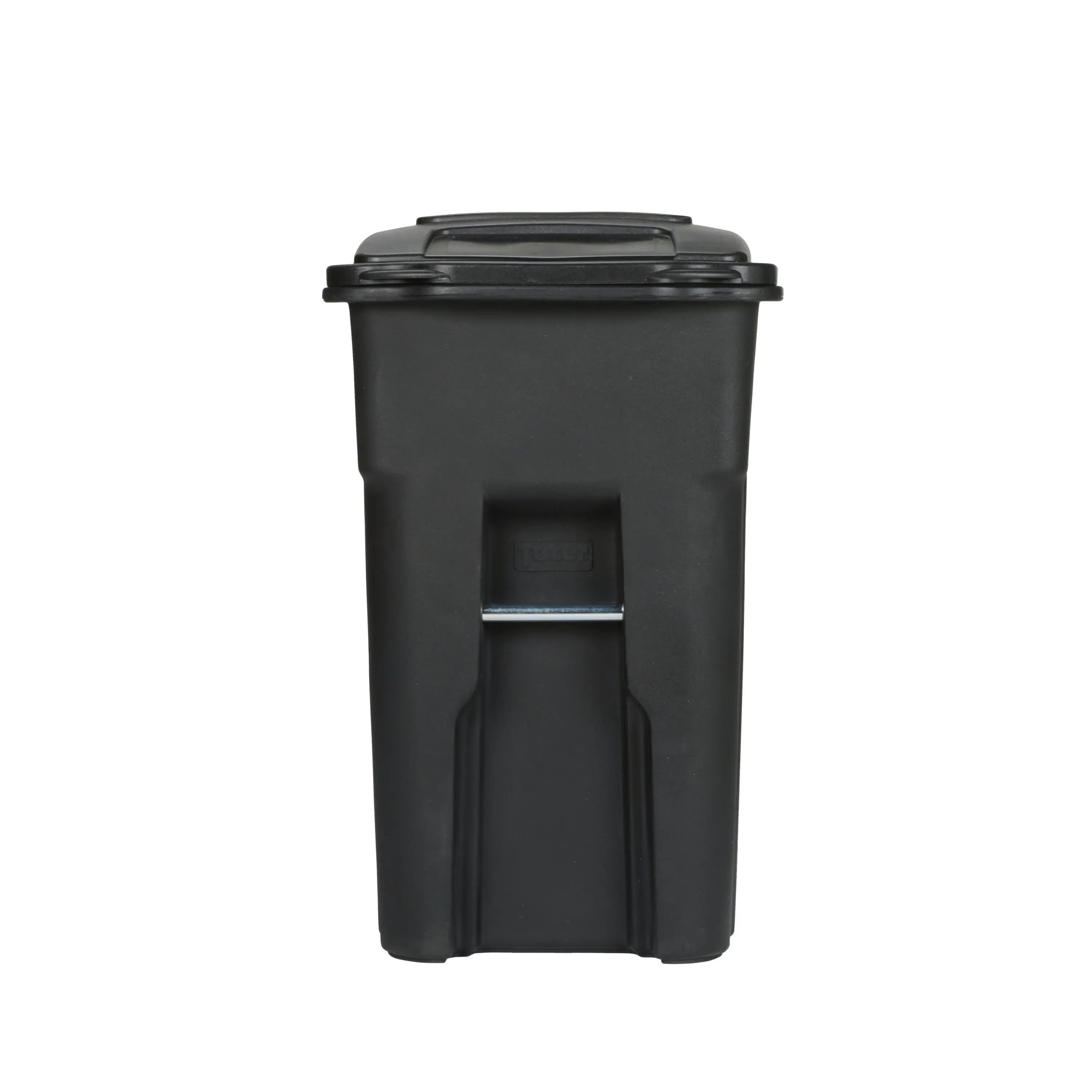 Toter 48-gallon black garbage can with wheels and lid Hand C Mart