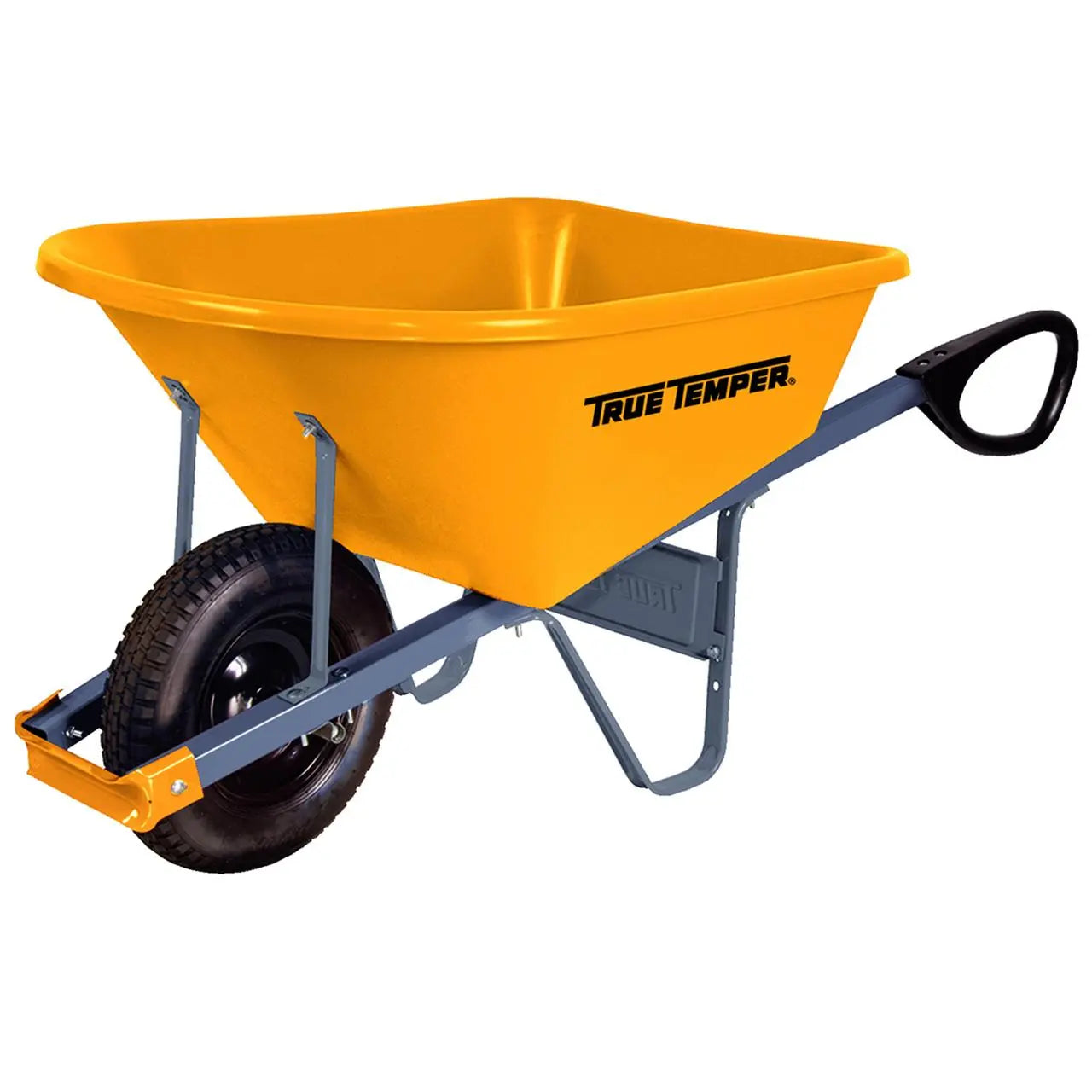 True Temper RP6TC14 6 Cubic Foot Residential Poly Wheelbarrow Hand C Mart