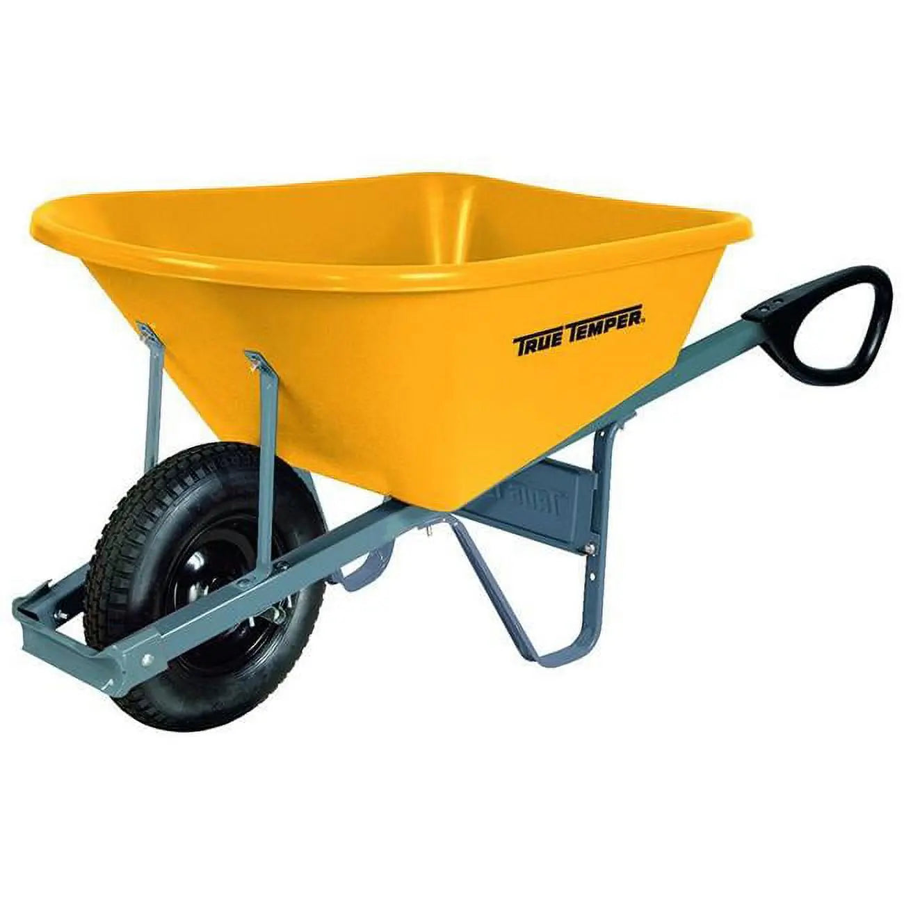 True Temper RP6TC14 6 Cubic Foot Residential Poly Wheelbarrow Hand C Mart