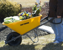 True Temper RP6TC14 6 Cubic Foot Residential Poly Wheelbarrow Hand C Mart