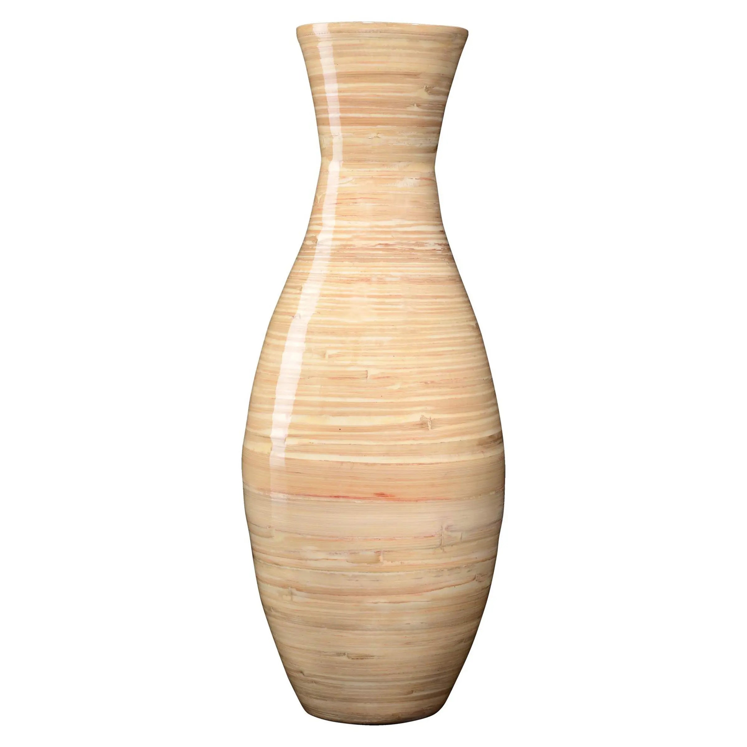 Villacera Handcrafted 20-Inch-Tall Sustainable Bamboo Floor Vase (Natural) Hand C Mart