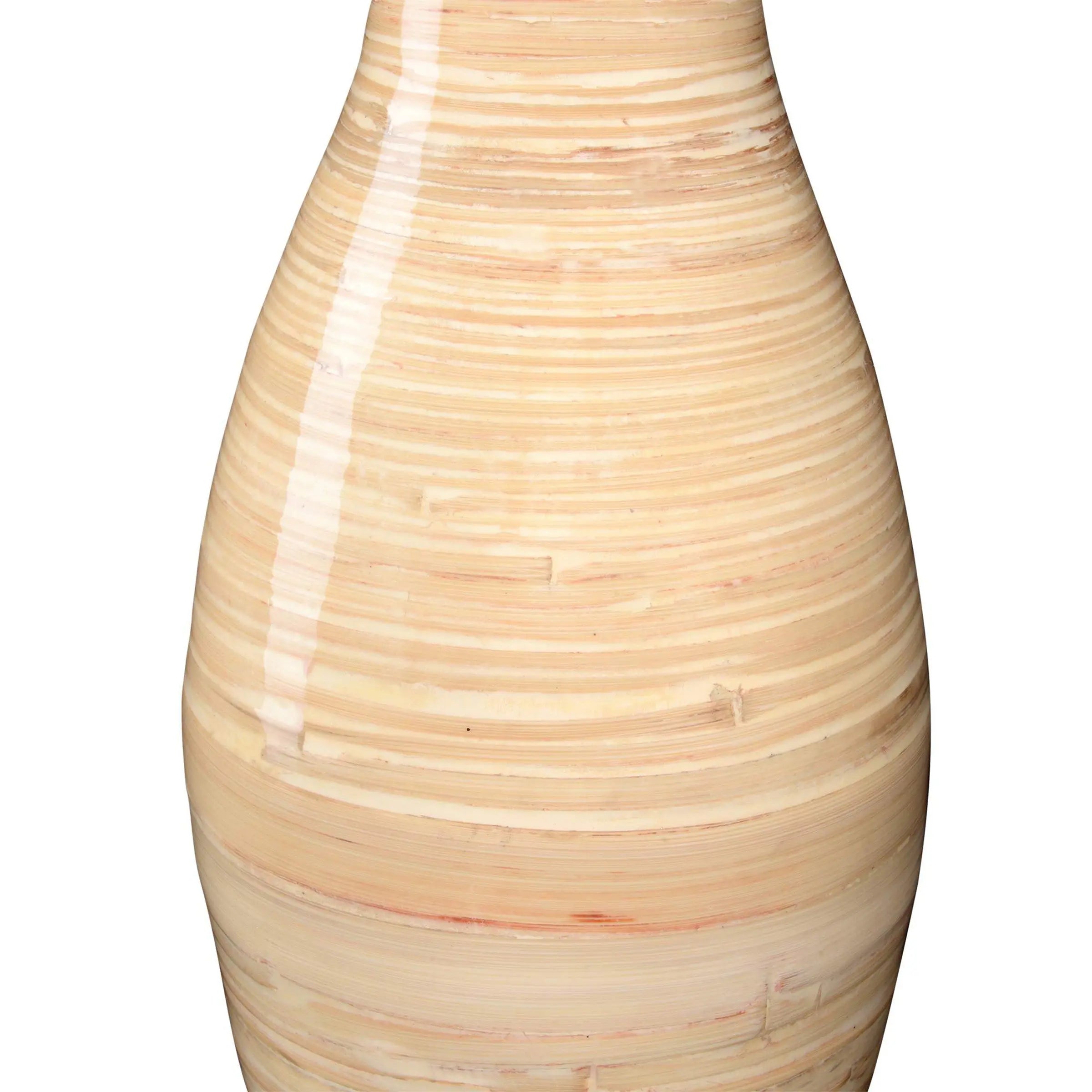 Villacera Handcrafted 20-Inch-Tall Sustainable Bamboo Floor Vase (Natural) Hand C Mart