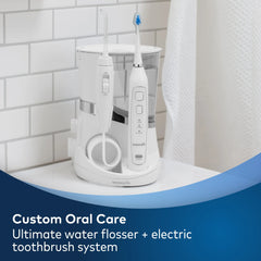 Waterpik Complete Care 5.0 Water Flosser + Sonic Electric Toothbrush, White Hand C Mart