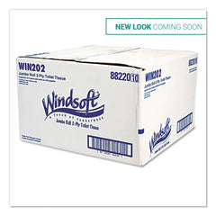 Windsoft Jumbo Roll Toilet Paper, Septic Safe, 2 Ply, White, 3.4" x 1000 ft, 12 Rolls/Carton -WIN202 Hand C Mart