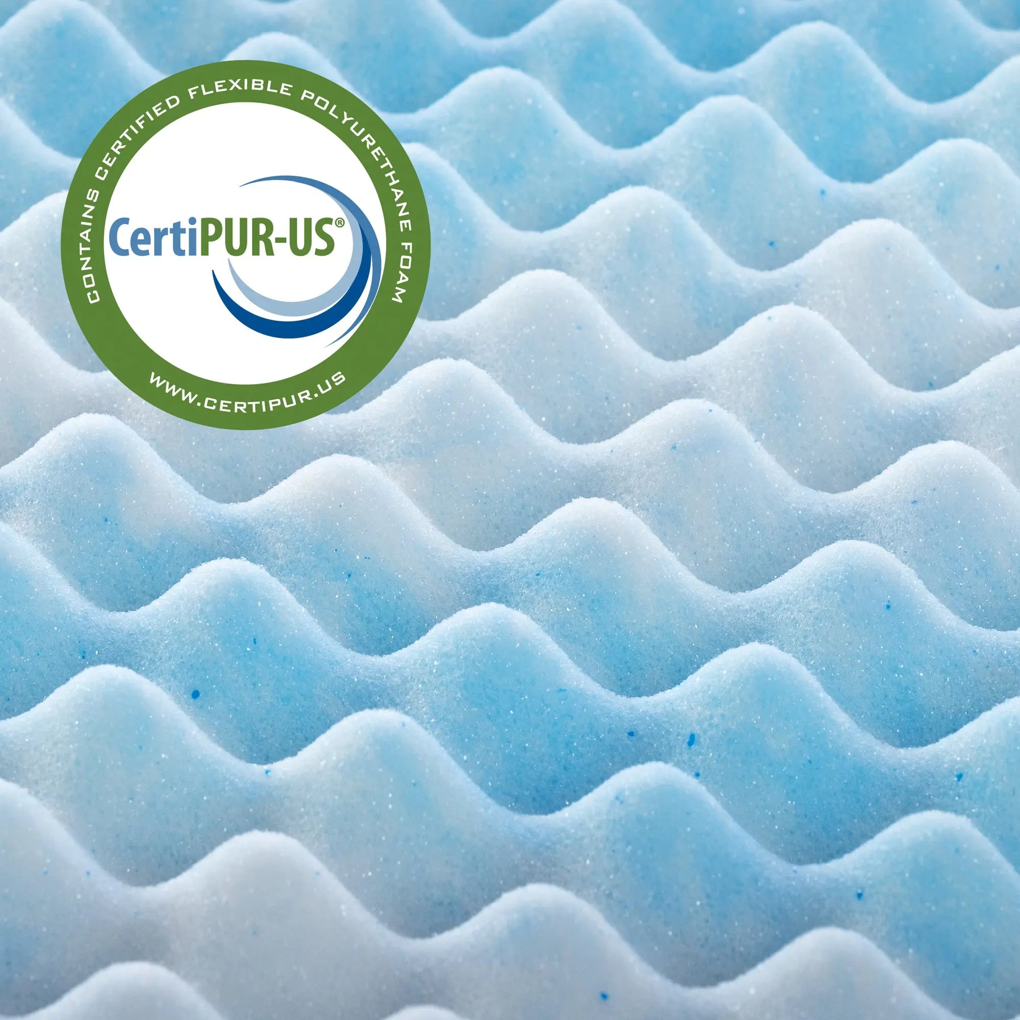 Zinus 1.5" Swirl Gel Cooling Memory Foam Mattress Topper, King Hand C Mart